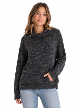 GAP Charcoal Marled Cowl Neck Sweater